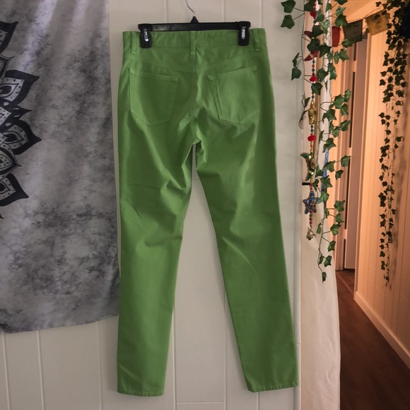 FABRIZIO GIANNI JEANS Vintage Size 6 Stretch High Comfort Lime Green Pants - Picture 7 of 10